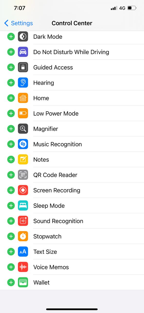 enable screen recording feature in iphone