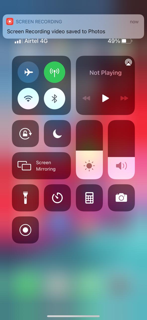 enable screen recording feature in iphone