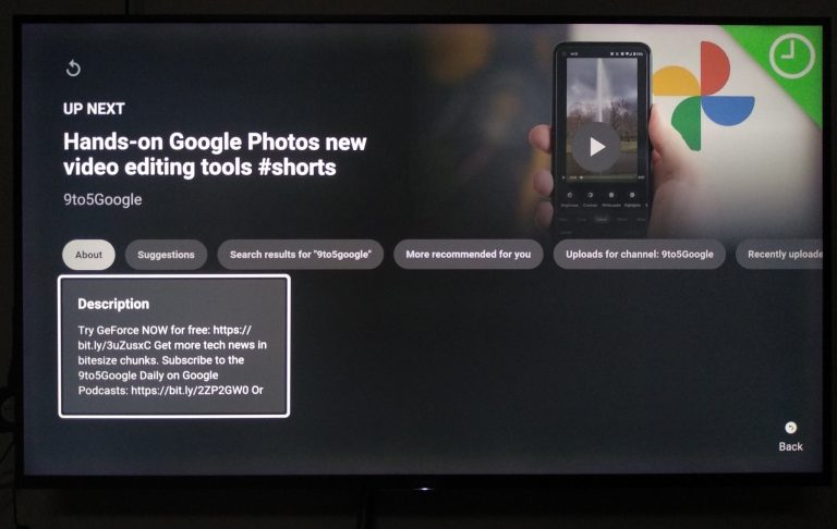 Youtube For Android Tv Platform May Soon Get Video Description, Additional New Features